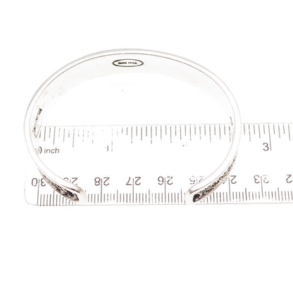 Lois Hill Sterling Silver Vintage Granulated Scroll Adjustable Bracelet 6.75"