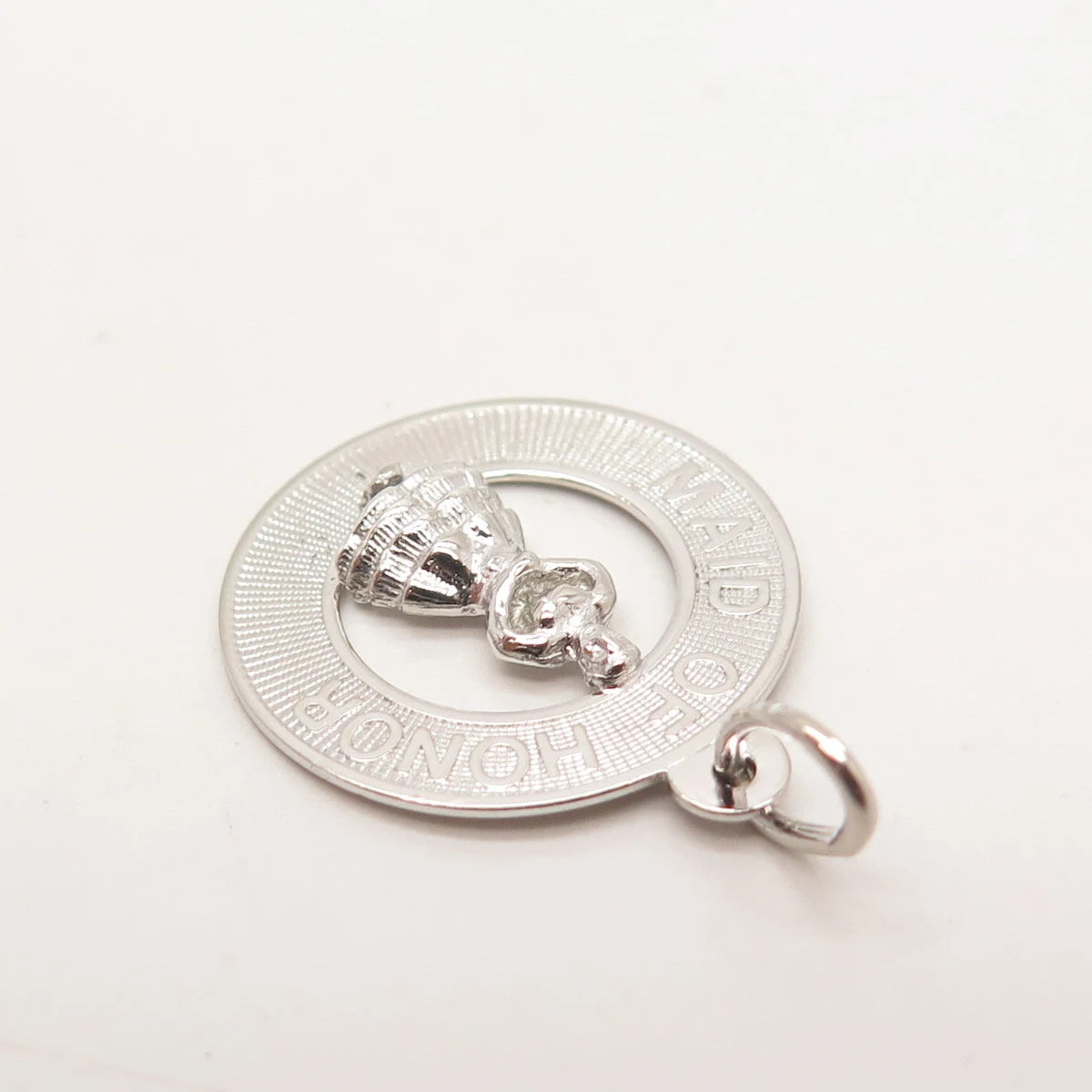 925 Sterling Silver Vintage "Maid of Honor" Wedding Pendant