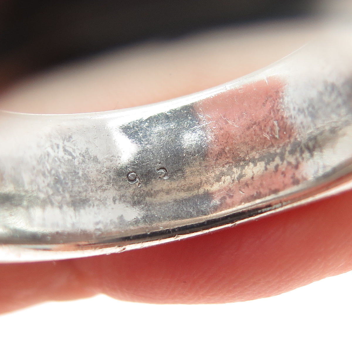 925 Sterling Silver Vintage Evil's Eye Oxidized Rotating Band Ring Size 12
