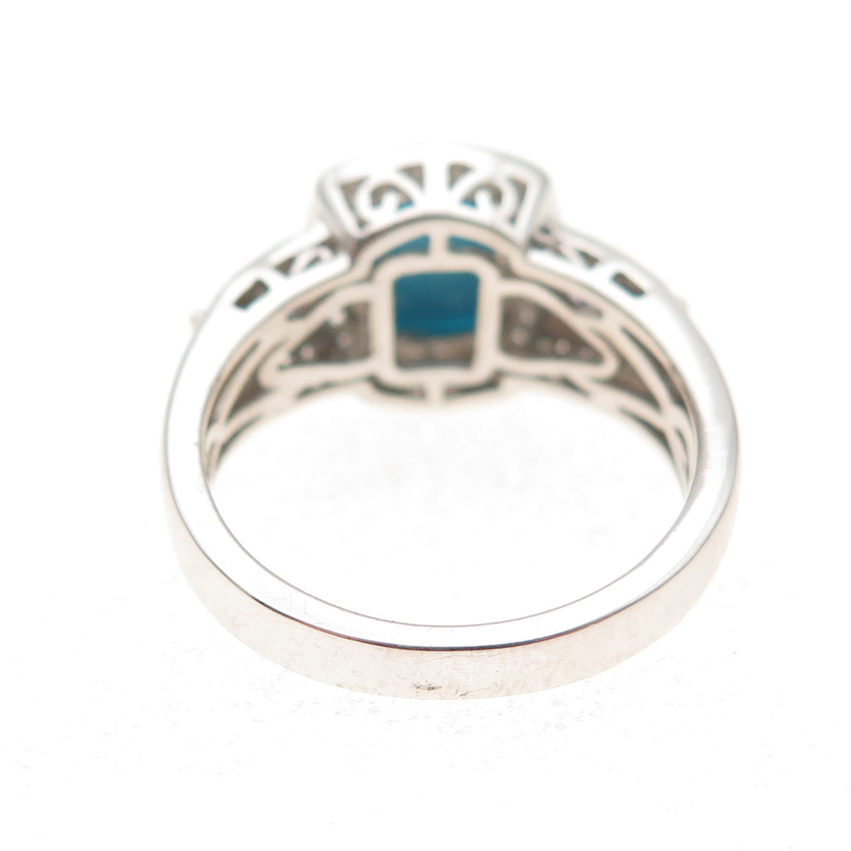 Chuck Clemency 925 Sterling Silver Real Turquoise Tanzanite & Topaz Ring Size 8