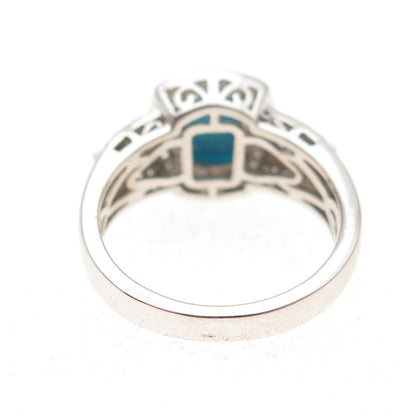 Chuck Clemency 925 Sterling Silver Real Turquoise Tanzanite & Topaz Ring Size 8