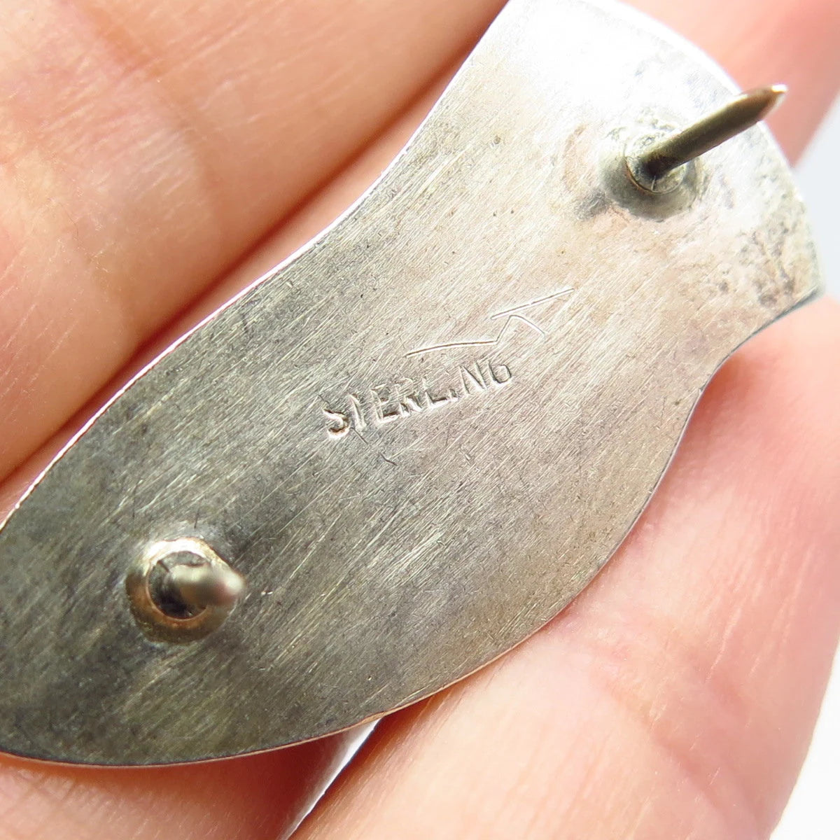 925 Sterling Silver Vintage Modernist Pin