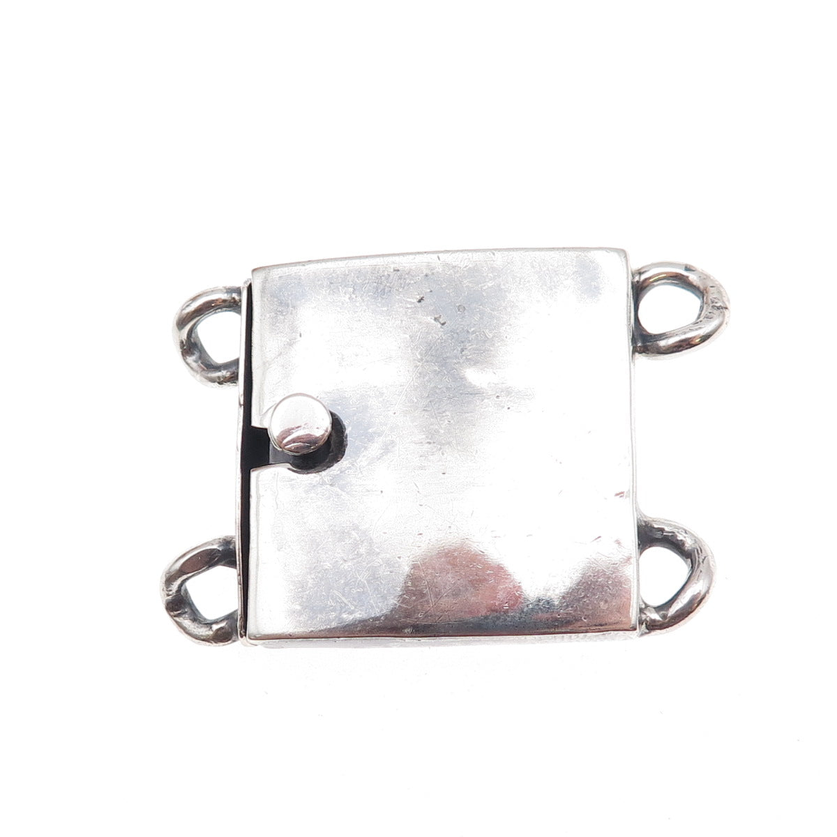 925 Sterling Silver Vintage Mexico Bracelet / Necklace Box Lock Clasp