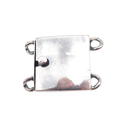 925 Sterling Silver Vintage Mexico Bracelet / Necklace Box Lock Clasp