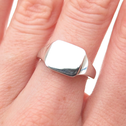 925 Sterling Silver Signet Ring Size 6.75