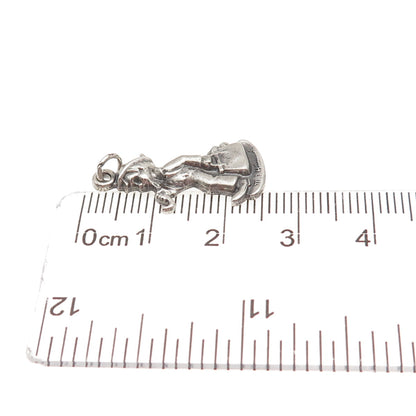 Goebel 925 Sterling Silver Vintage 1990 Merry Wanderer M.I. Hummel Mini Pendant