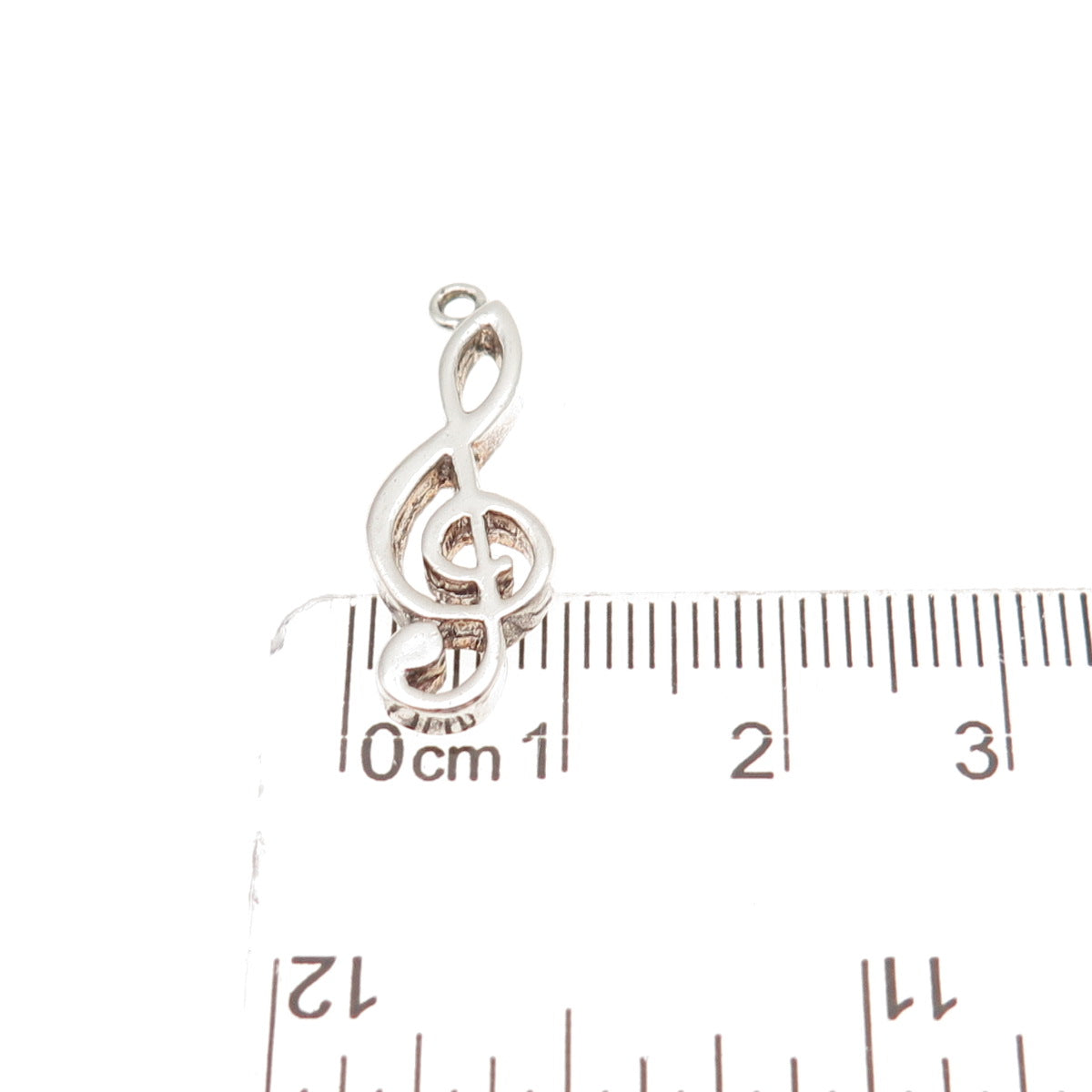 Cellini 925 Sterling Silver Vintage Treble Clef Charm Pendant