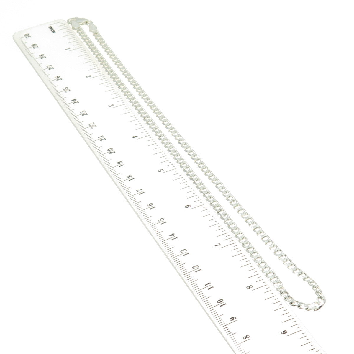 925 Sterling Silver Italy Curb Chain Necklace 18"