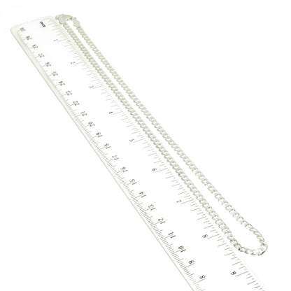 925 Sterling Silver Italy Curb Chain Necklace 18"