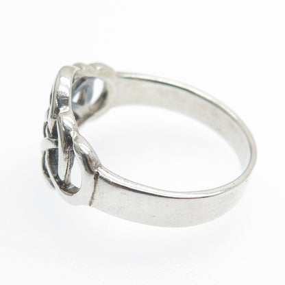 925 Sterling Silver Vintage Celtic Knot Ring Size 9.75