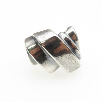 D. MOLINA 925 Sterling Silver Vintage Mexico Modernist Oxidized Ring Size 7.75