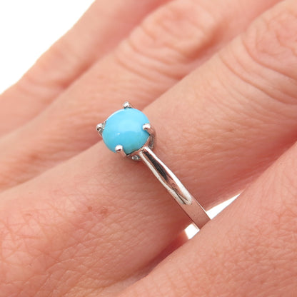 Chuck Clemency 925 Sterling Silver Real Sleeping Beauty Turquoise Ring Size 8