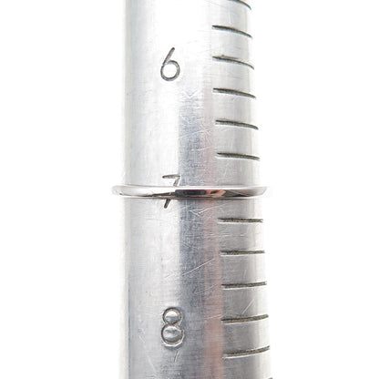 925 Sterling Silver Round-Cut C Z Engagement Ring Size 7