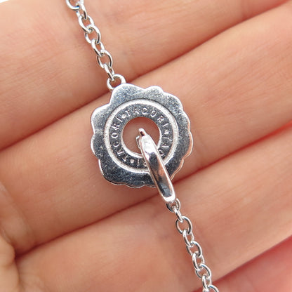 TACORI 925 Sterling Silver Round-Cut C Z By The Yard Station Chain Necklace 20"