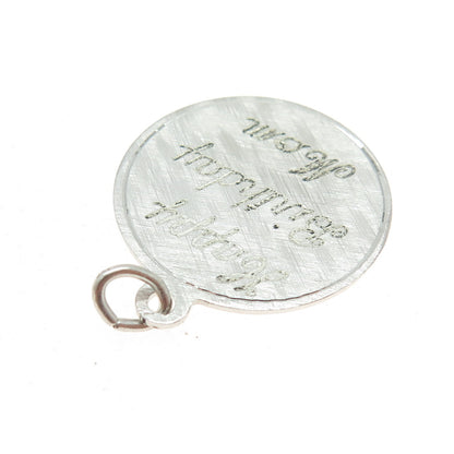 GRIFFITH & SONS CO. 925 Sterling Silver Vintage "Happy Birthday Mom" Pendant