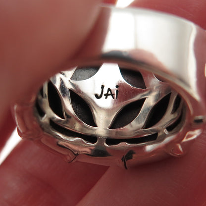 Jai by John Hardy 925 Sterling Silver Bamboo Oxidized Ring Size 5.25