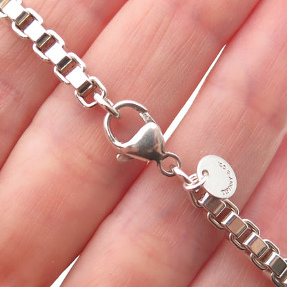 Tiffany & Co. 925 Sterling Silver Vintage Venetian Link Bracelet 7"
