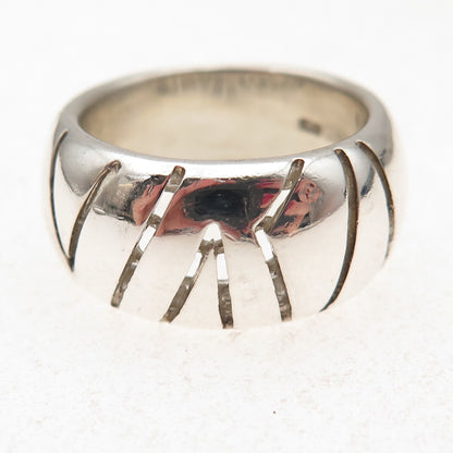 Bachrach 925 Sterling Silver Vintage Modernist V-Shape Ring Size 9