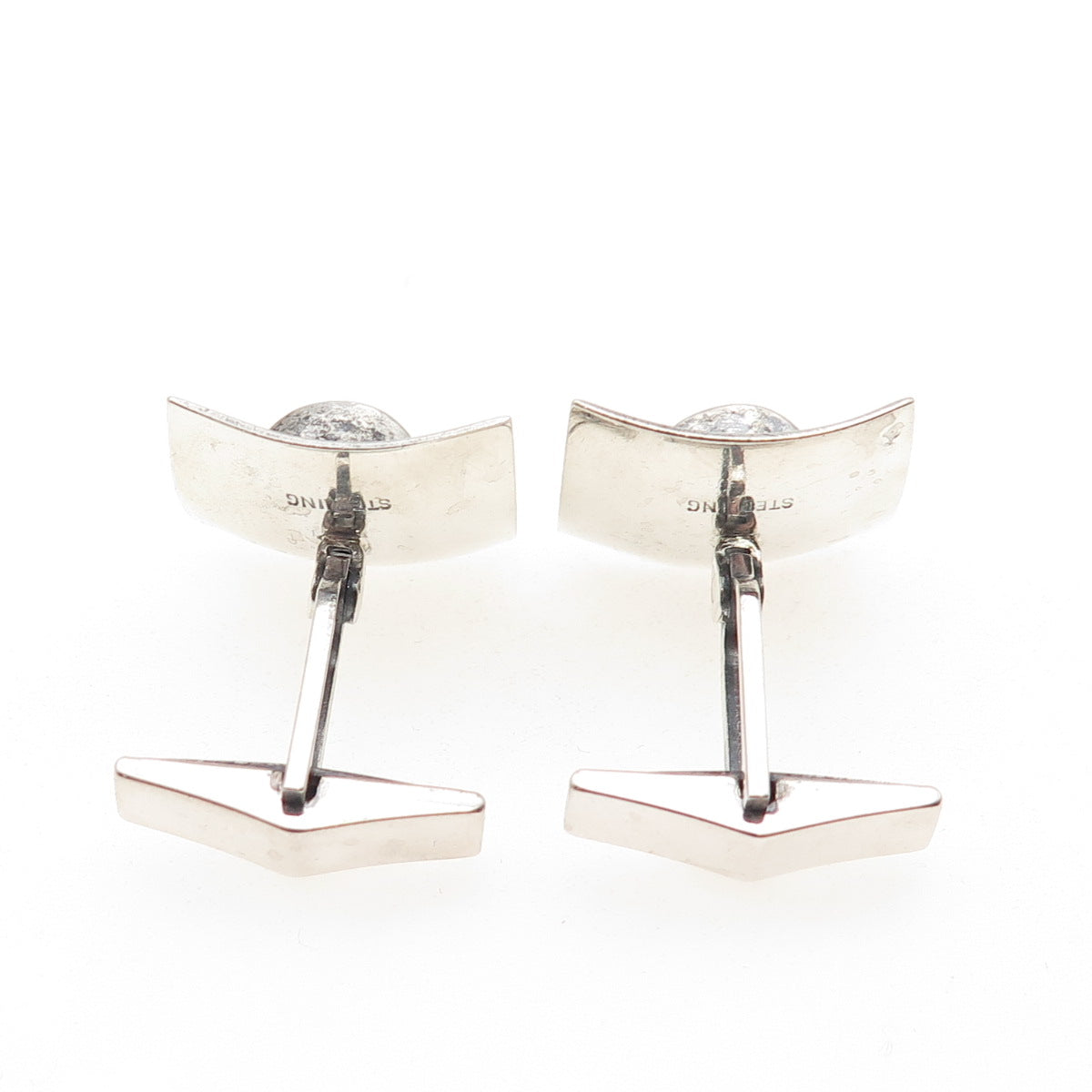 925 Sterling Silver Vintage Chinese King Oxidized Cufflinks