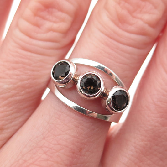 Kultaseppa Salovaara Sterling Vintage Finland Real Quartz Adjustable Ring Size 7