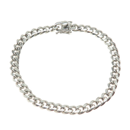 P. LUX 925 Sterling Silver Italy Curb Link Bracelet 7.75"