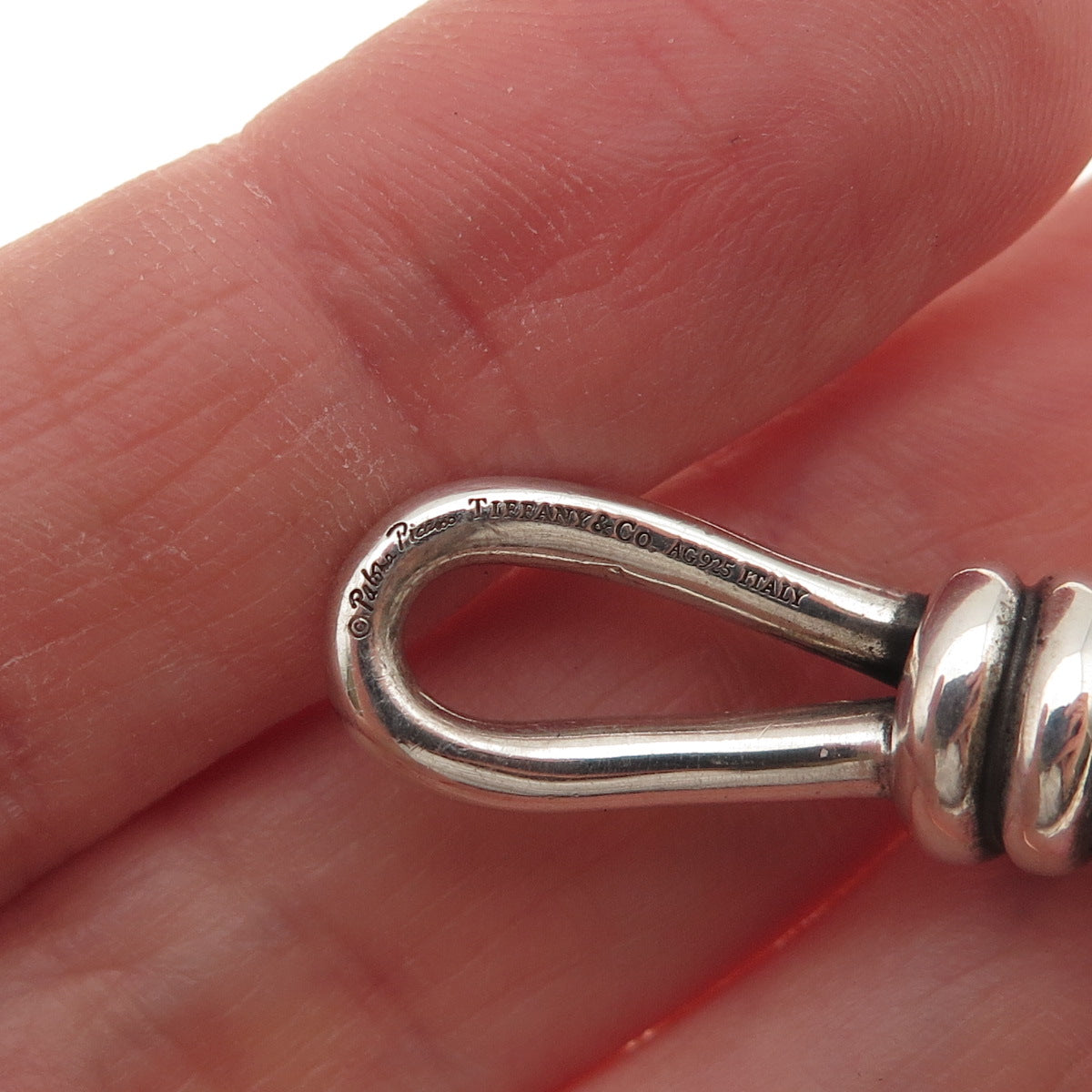 Tiffany & Co. Paloma Picassso 925 Sterling Silver Vintage Necklace Lock Clasp