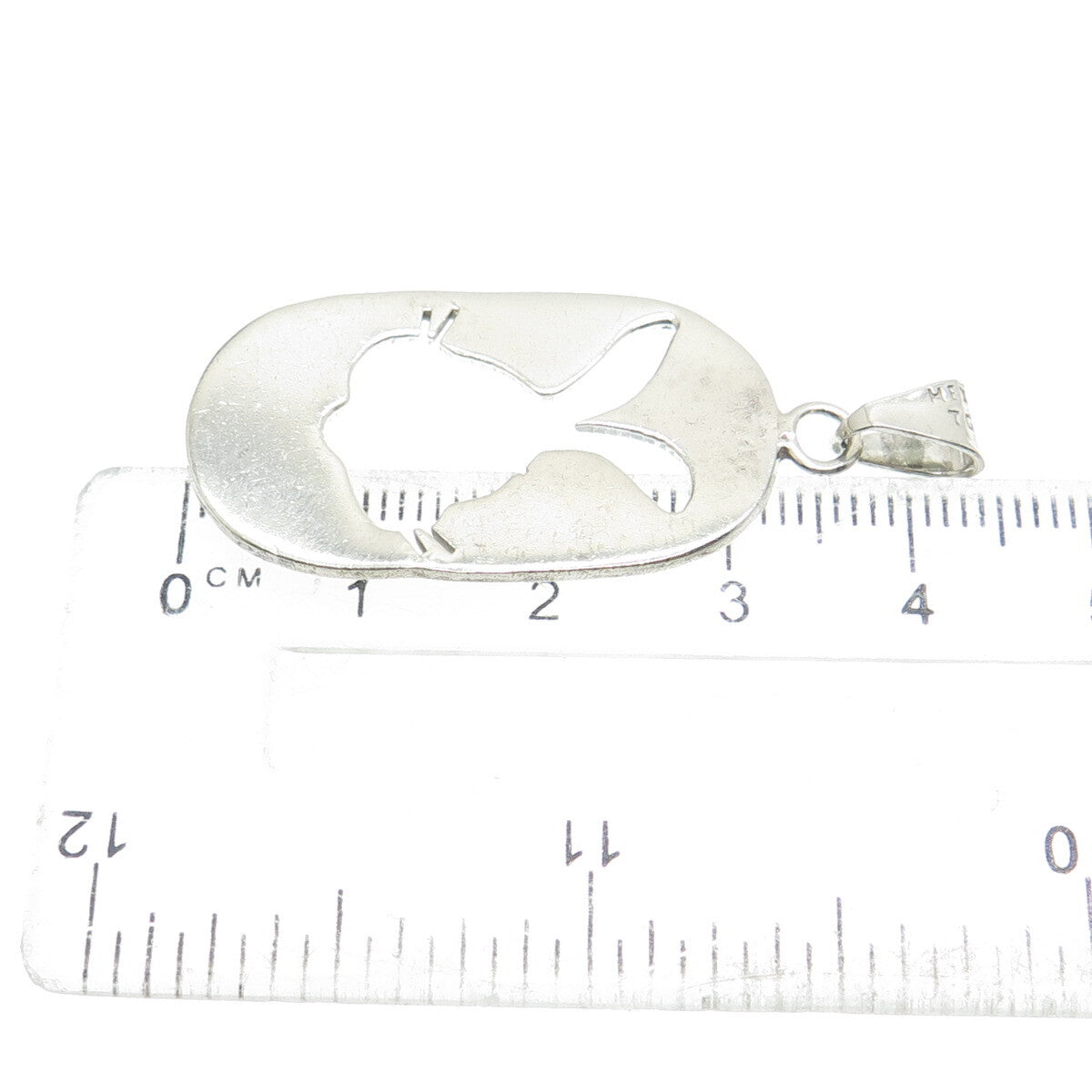 925 Sterling Silver Vintage Mexico Bugs Bunny Tag Pendant