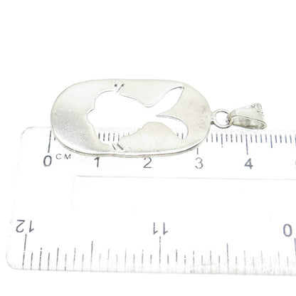 925 Sterling Silver Vintage Mexico Bugs Bunny Tag Pendant