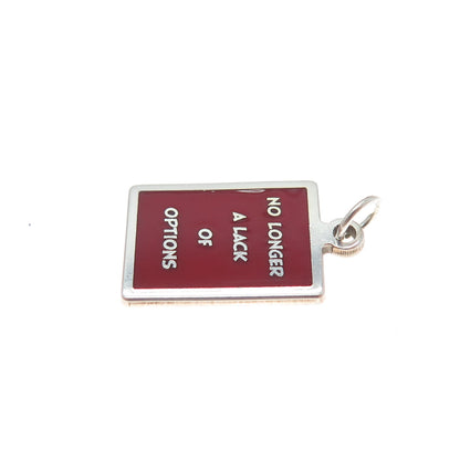 925 Sterling Silver Enamel No Longer A Lack Of Options Minimalist Charm Pendant