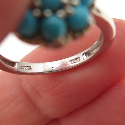 Chuck Clemency 925 Sterling Silver Real Sleeping Beauty Turquoise Ring Size 7