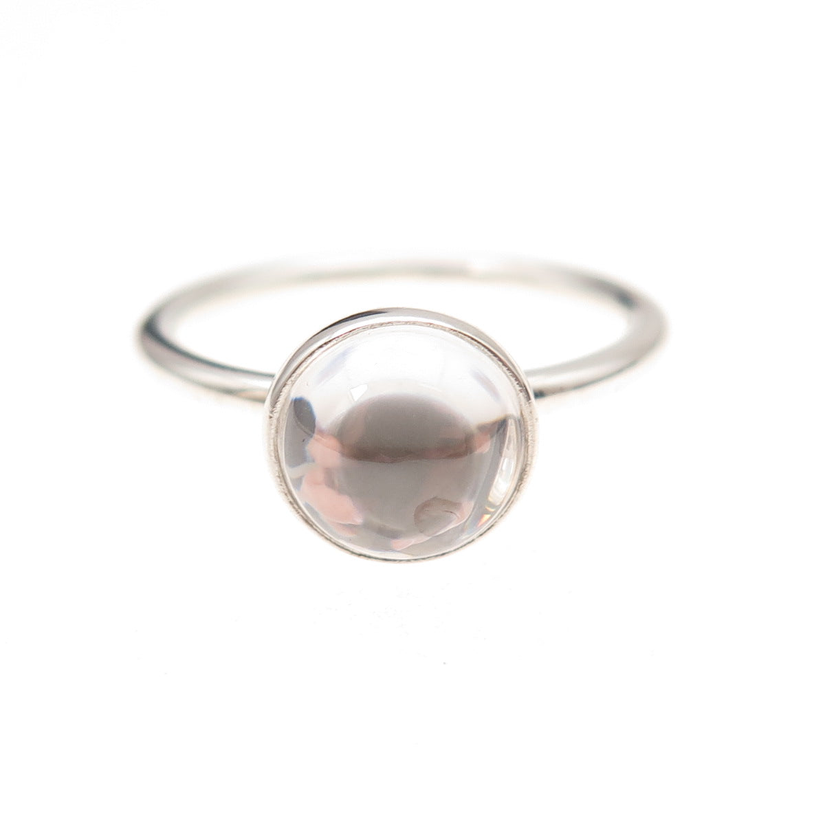 Pandora 925 Sterling Silver Clear Crystal Poetic Droplet Ring Size 6.75