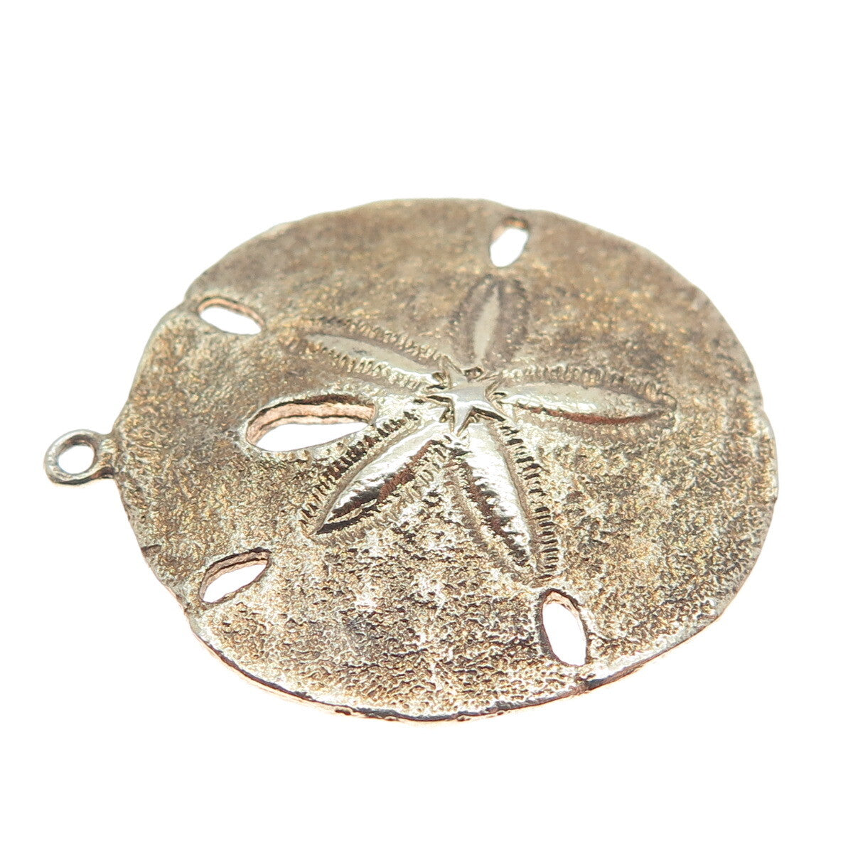 J + C FERRARA CO INC 925 Sterling Silver Gold Plated Vintage Sand Dollar Pendant