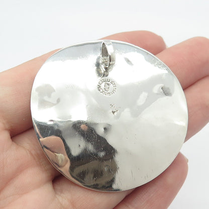 925 Sterling Silver Vintage Mexico Hedgehog Storyteller Pendant