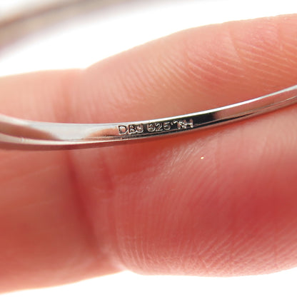 DBJ DEE BERKLE 925 Sterling Silver Real Round-Cut Diamond Stackable Ring Size 10