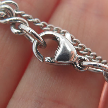 JAMES AVERY 925 Sterling Silver Vintage Holy Spirit Pill Box Charm Bracelet 7"