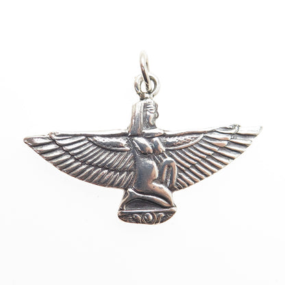 800 Silver Vintage Egypt Goddess Isis Pendant