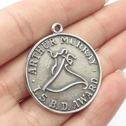 925 Sterling Silver Vintage Dieges & Clust Arthur Murray I.S.B.D. Award Pendant