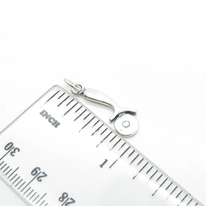 925 Sterling Silver Old Stock Pizza Knife Charm Pendant
