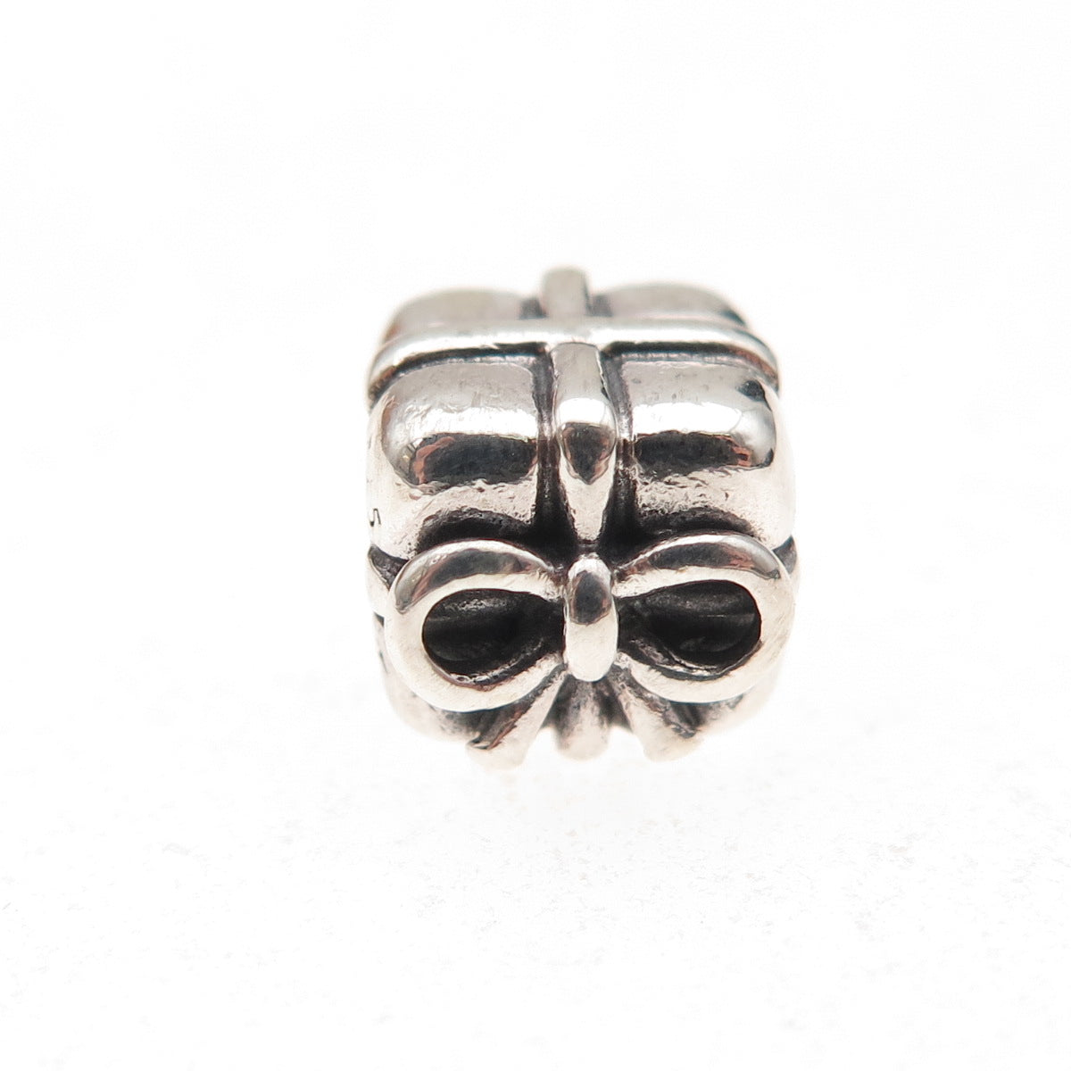 Pandora 925 Sterling Silver Present / Gift Box Slide Bead Charm