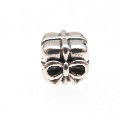 Pandora 925 Sterling Silver Present / Gift Box Slide Bead Charm