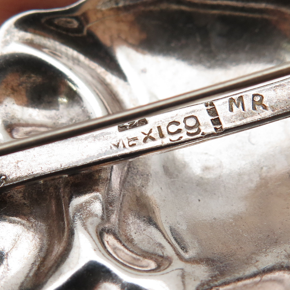 Melicio Rodriguez Sterling Silver Vintage Mexico Elephant Oxidized Pin Brooch