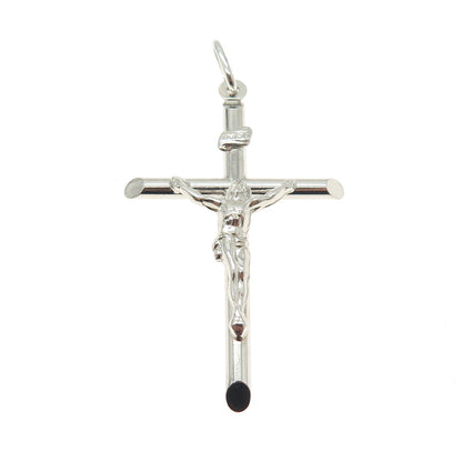 925 Sterling Silver Vintage Italy Crucifix Cross Religious Pendant