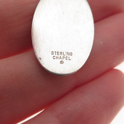 Chapel 925 Sterling Silver 2-Tone Vintage St. Jude Religious Charm Pendant