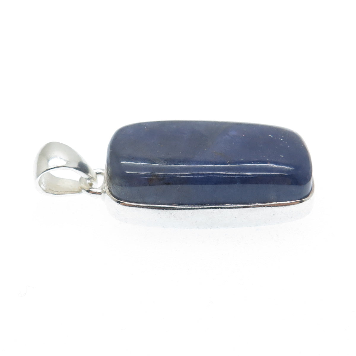 925 Sterling Silver Vintage Real Cabochon Lepidolite Charm Pendant