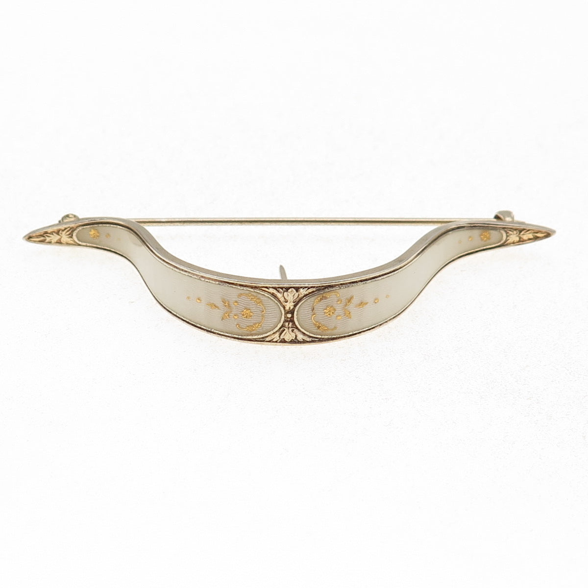 R. Blackinton & Co. Sterling Antique Enamel Tussie Mussie Corsage Brooch #4997