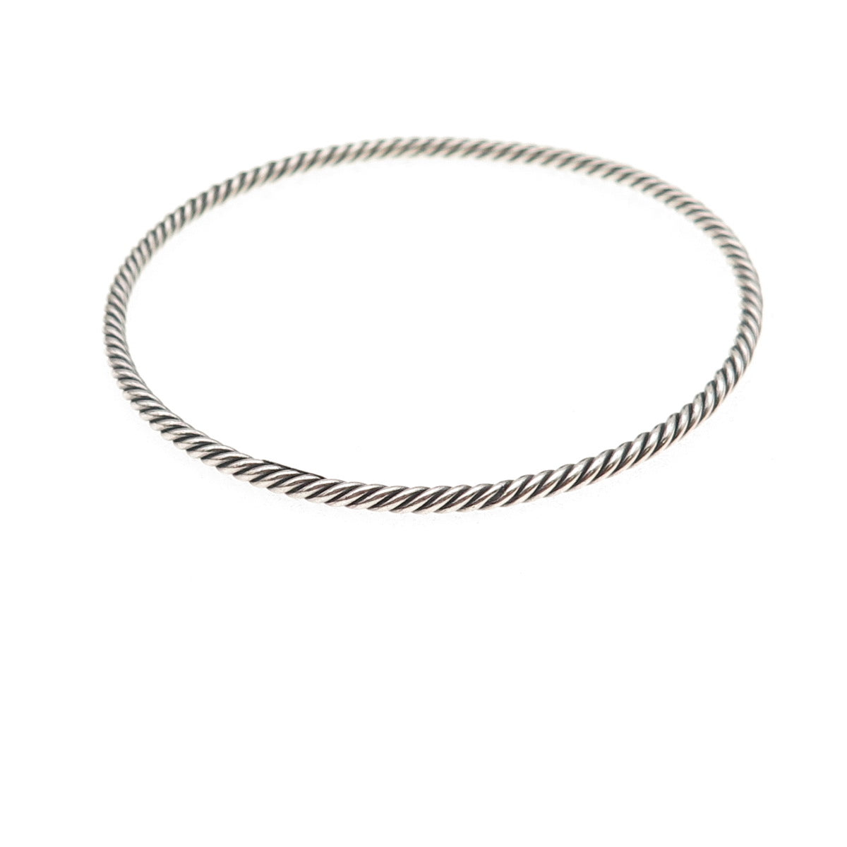 David Yurman 925 Sterling Silver Vintage Cable Classics Bangle Bracelet 8.25"