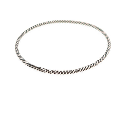 David Yurman 925 Sterling Silver Vintage Cable Classics Bangle Bracelet 8.25"