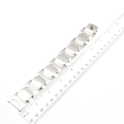 Bent Knudsen 925S Sterling Silver Vintage Denmark Modernist Bracelet 7.25" #77