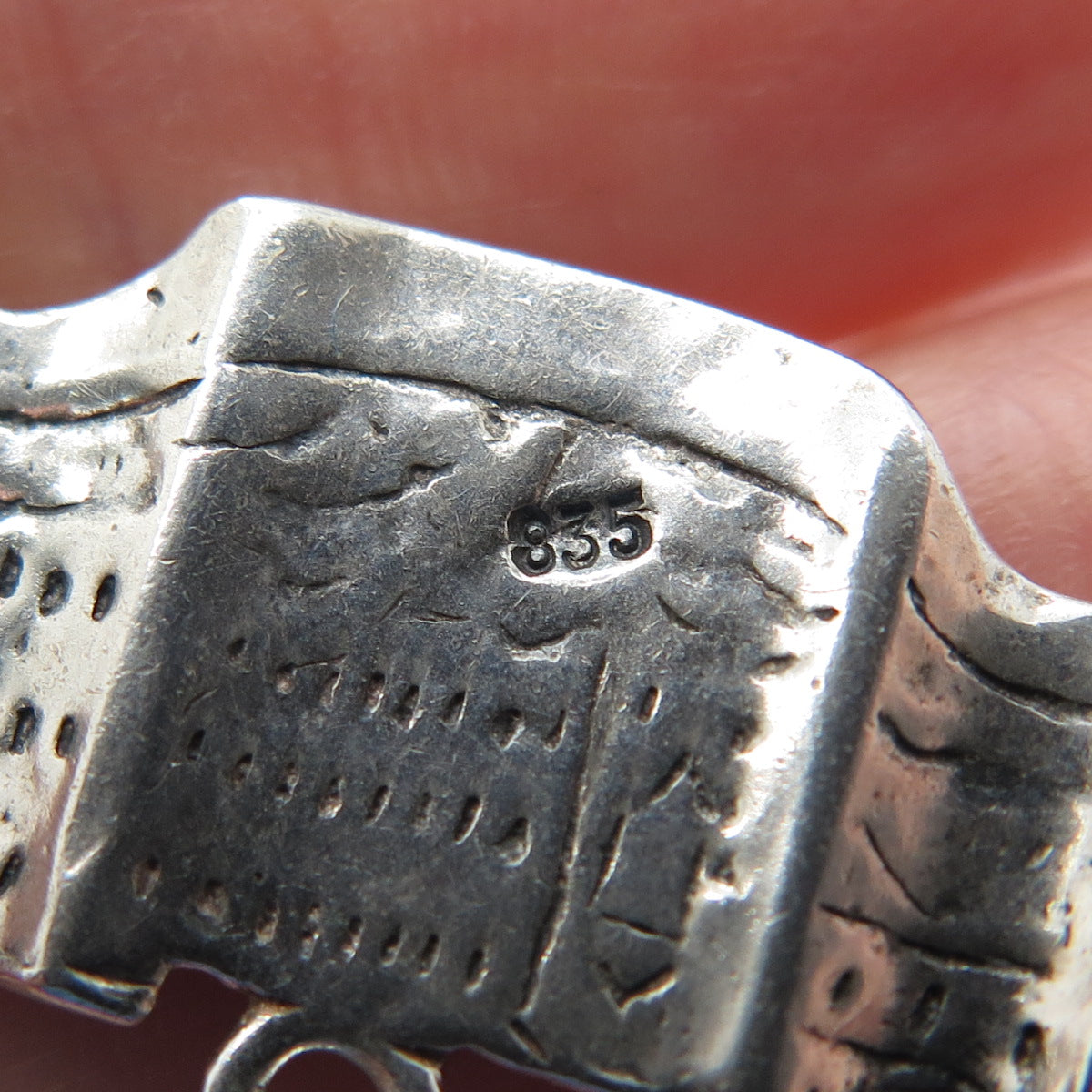 835 Silver Vintage Heidelberg Germany Oxidized Minimalist Charm Pendant