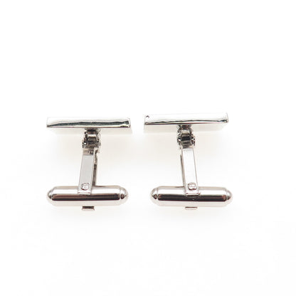 WEH Walter E Hayward 925 Sterling Silver Vintage Real MOP & Black Onyx Cufflinks